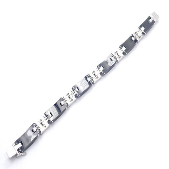 Authentic! Cartier Maillon Panthere 18K White Gold Diamond Ceramic Link Bracelet - Picture 6 of 9
